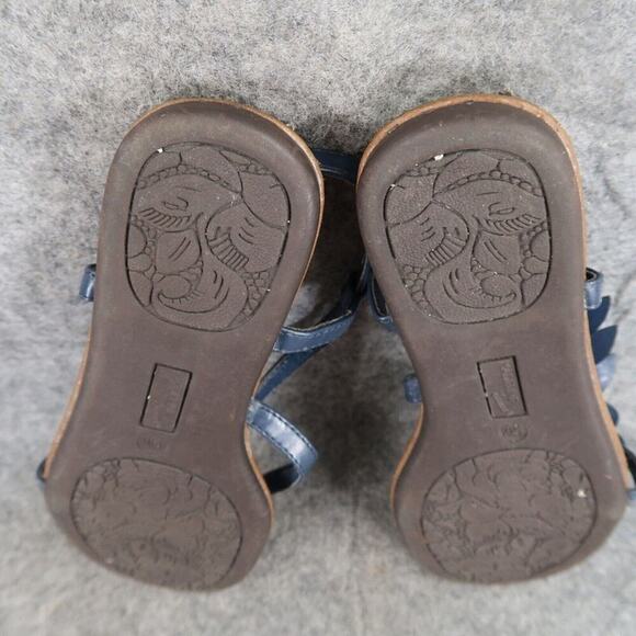 Madeline Stuart Shoes Womens 6 Sandals Fashion Flat Slingback Flower Stud Buckle - Picture 12 of 14